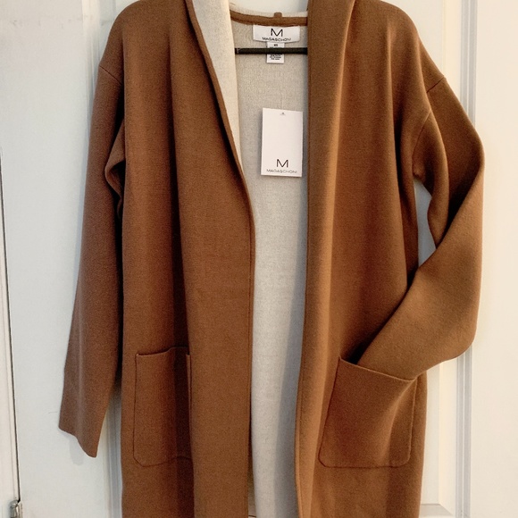 NWT MAGASCHONI Open Front Sweater/Jacket w HOOD XS - Picture 2 of 10